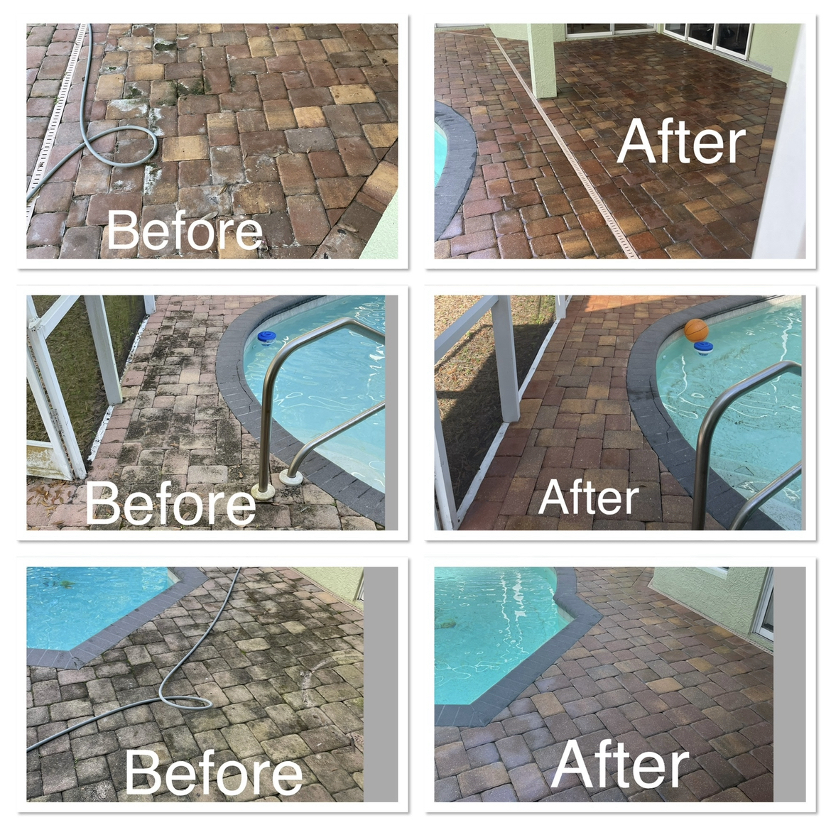 a pool before and after cleaning